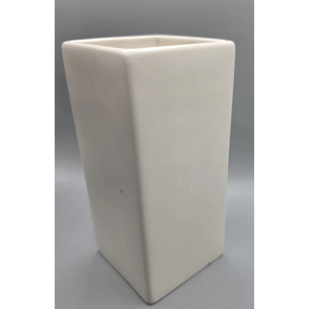 FTD Ceramic Cross Vase White Silver Religious Christian Floral Container 7